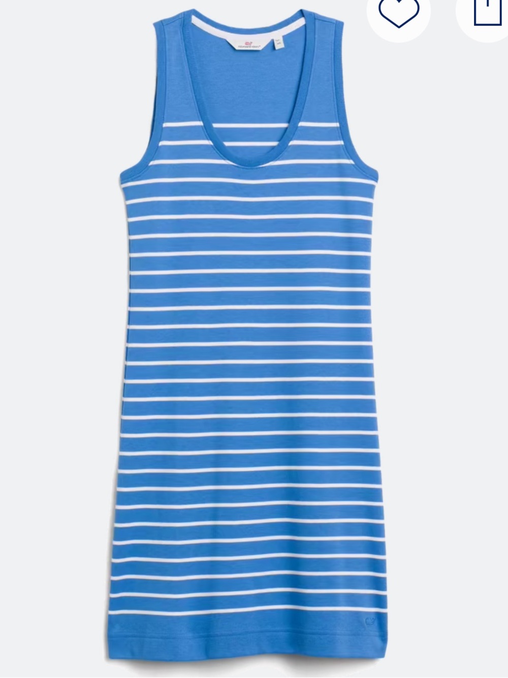 Vineyard Vines Blue and White Striped Sleeveless Knit Dress
